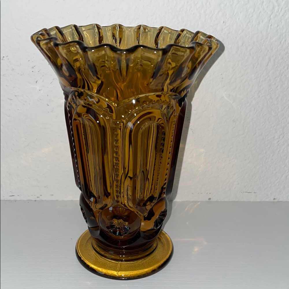 Amber Glass Vase